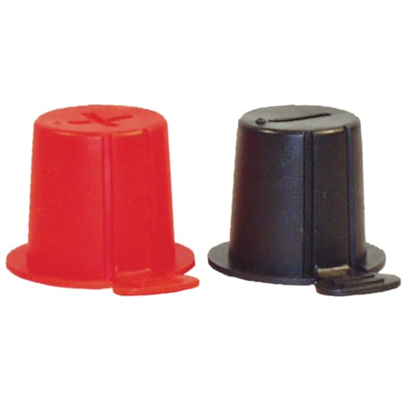 Top Post,Rigid Battery Cap,Black,PK25